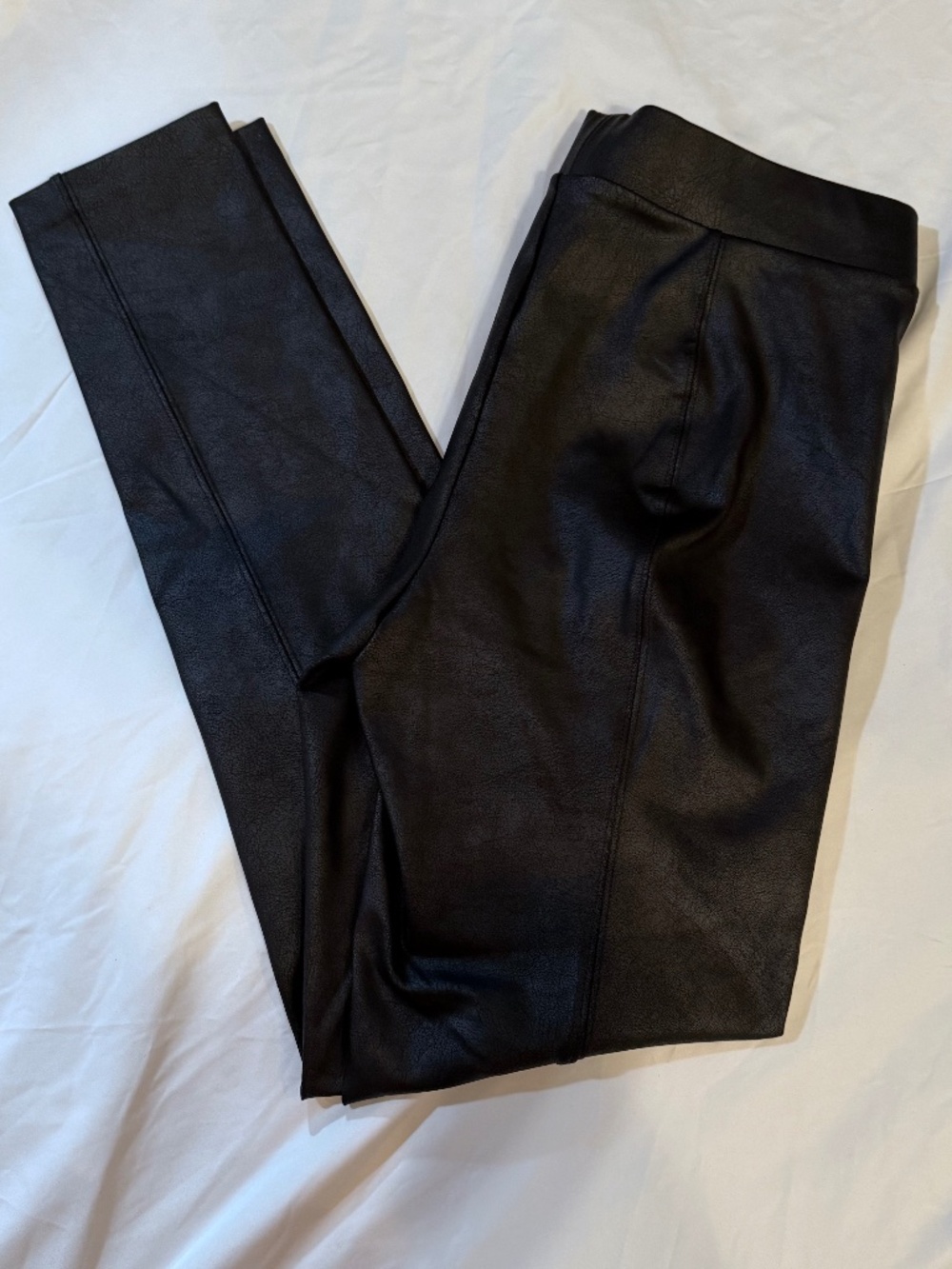 Vince Camuto Faux Leather Stretchy Jegging Size S Black